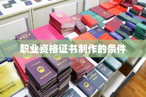 宁洱职业资格证书制作的条件