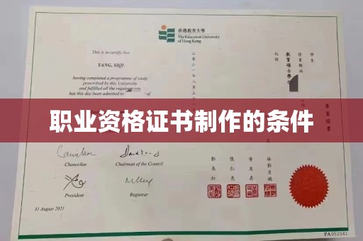 宁洱职业资格证书制作的条件