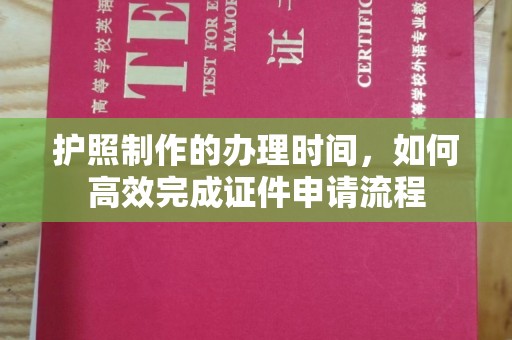 宁洱护照制作的办理时间，如何高效完成证件申请流程